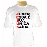 Camiseta branca manga curta personalizada (P,M,G,GG,EXG)